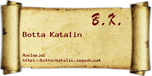 Botta Katalin névjegykártya